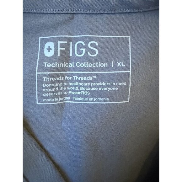 Figs Women's Casma Scrub Top Graphite Gray Size XL - Picture 5 of 6